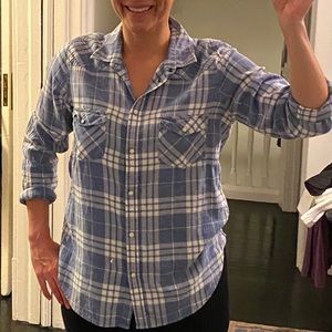 American Eagle Vintage Boyfriend Pearl Snap Shirt